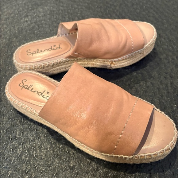 Shoes - Splendid EUC leather upper espadrill